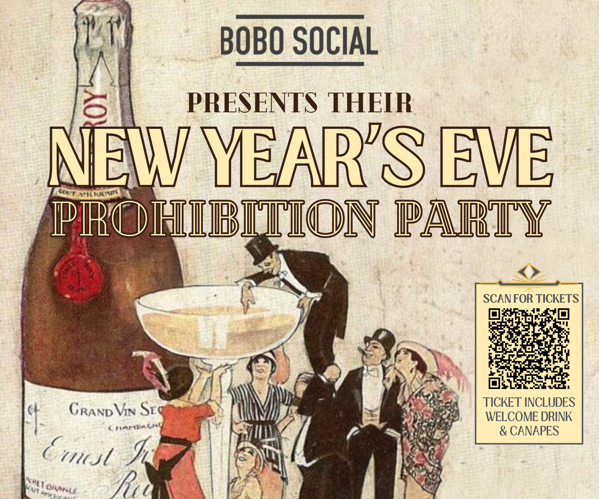 Ring in 2024 at Bobo Social’s Roaring 20’s New Year’s Eve Party